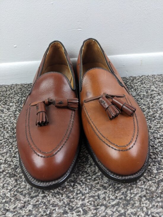 Alden Mens 11 B/D US 662 Brown Calfskin Tassel Loafers Dress Shoes main image 6